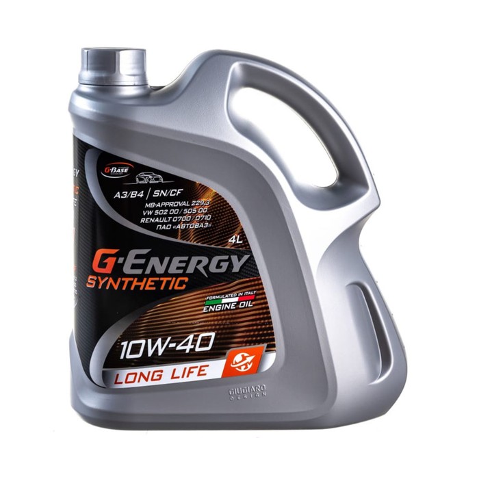 Масло моторное G-Energy Synthetic Long Life 10W-40, 4 л моторное масло amsoil xl extended life synthetic motor oil 10w 30 3 784 л