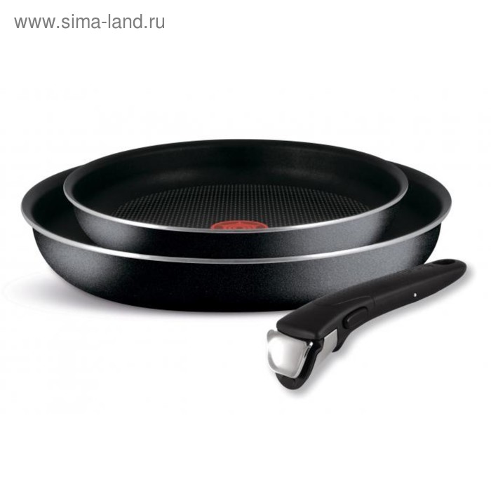

Набор посуды Tefal Ingenio BLACK 5, сковороды 22/26 см, съёмная ручка