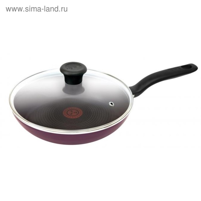 фото Сковорода tefal cook right, чёрная смородина, 24 см, с крышкой