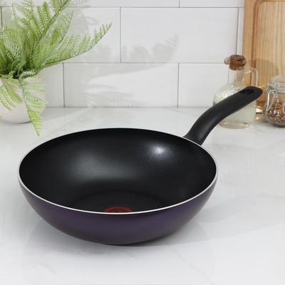 Сковорода WOK Cook Right, d=28 см, антипригарное покрытие, цвет фиолетовый - Фото 1