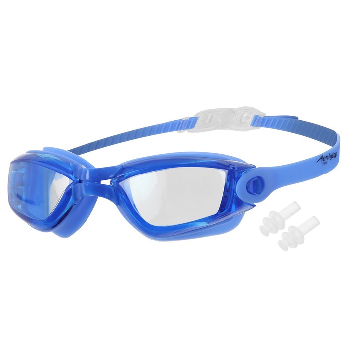 Очки для плавания ONLYTOP, беруши, цвета МИКС очки для плавания water sport от 14 лет цвета микс