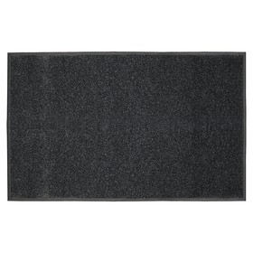 Коврик придверный влаговпитывающий, ребристый, «Комфорт», 90×150 см, цвет чёрный