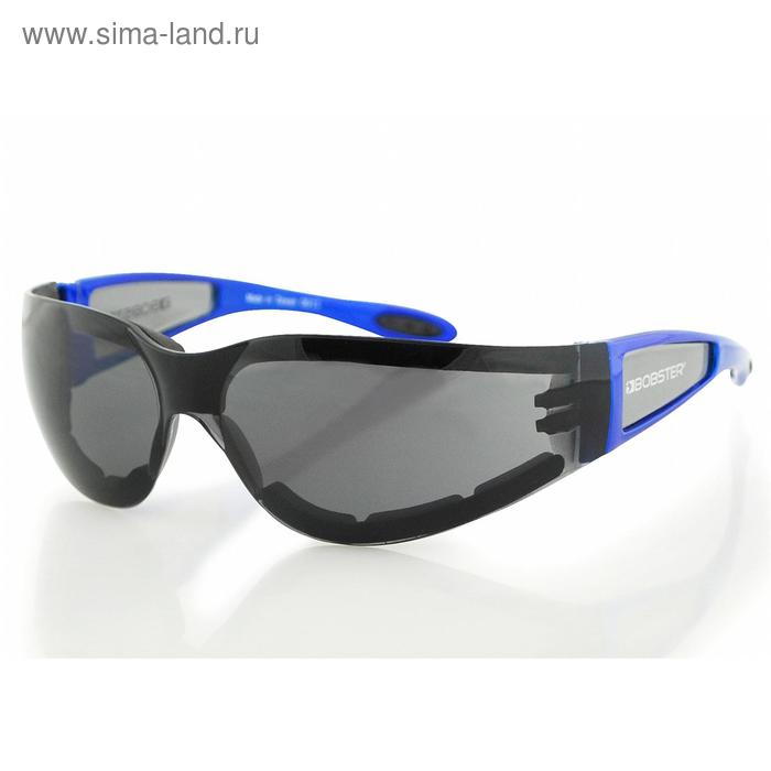 Мото очки Shield 2 голубые, дымчатые линзы