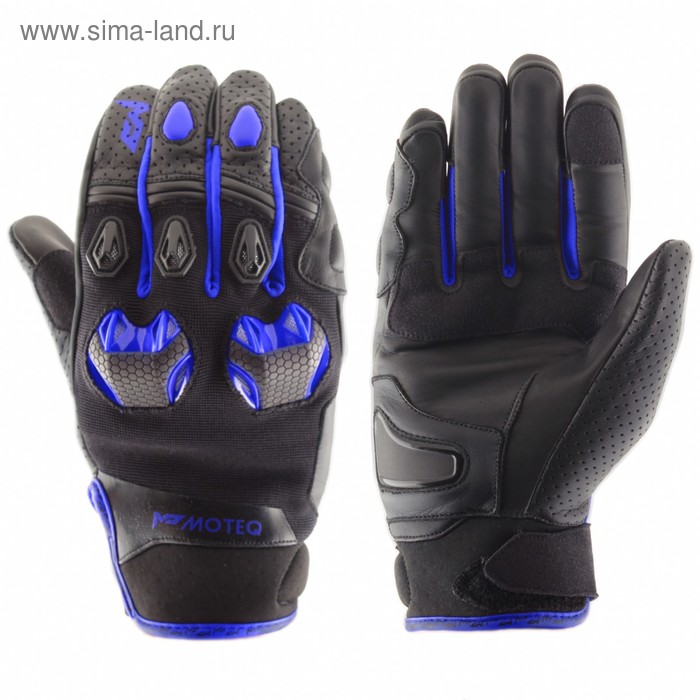 Перчатки кожаные Stinger, размер M, синие перчатки кожаные stinger размер l чёрные