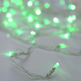 

Гирлянда «Нить» 5 м, IP20, прозрачная нить, 50 LED, свечение зелёное, 8 режимов, 220 В, УЦЕНКА