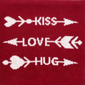 

Наволочка вязаная "Этель" Kiss.Love.Hug, 35х35 см, 100% полиэстер