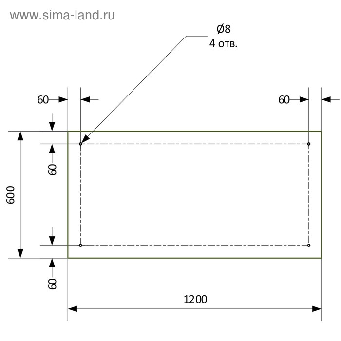 

Кухонный фартук 1200х600 мм, закалённое стекло 4 мм, 4 отверстия под крепёж, цвет АРТ67