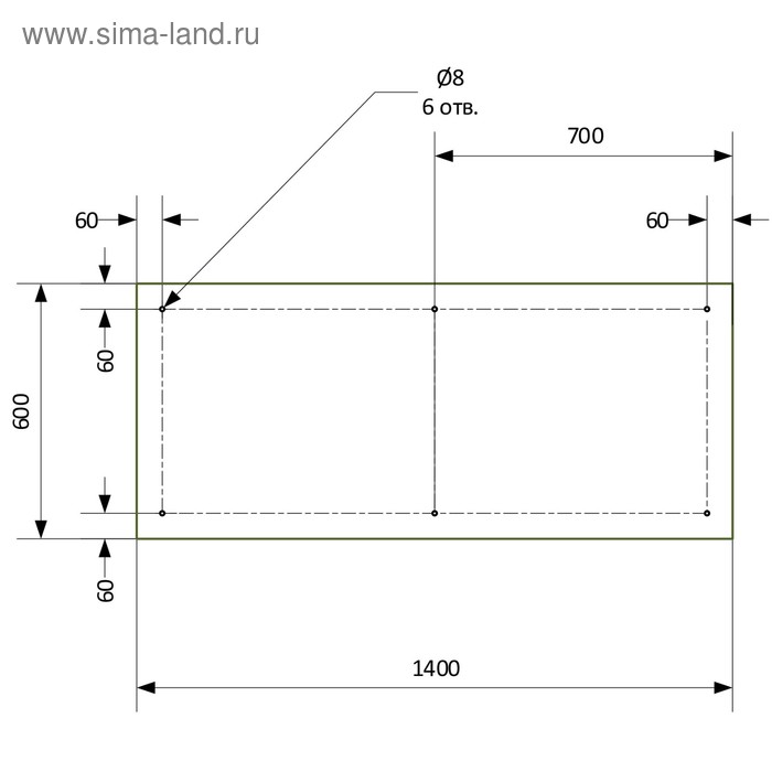

Кухонный фартук 1400х600 мм, закалённое стекло 4 мм, 6 отверстий под крепёж, цвет МП0072