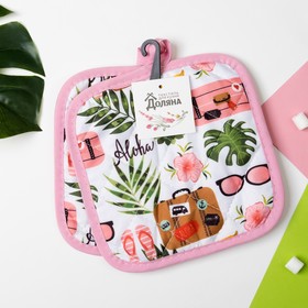 

Кухонный набор Доляна «Aloha» прихватка 16х16 см - 2 шт, МИКС