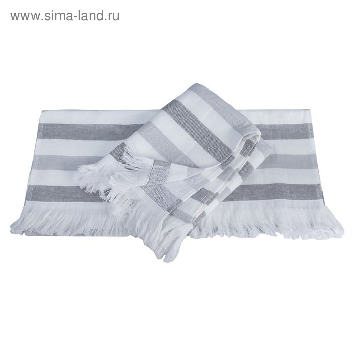 фото Полотенце stripe, размер 30 × 50 см, серый hobby home collection
