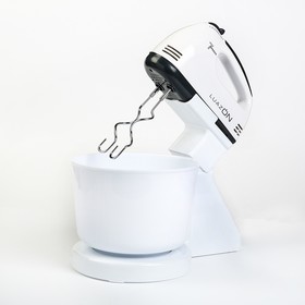 

УЦЕНКА Миксер LuazON LMR-04, ручной, 180 Вт, 7 скоростей, 4 насадки, бело-чёрный