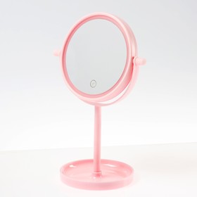 

УЦЕНКА Зеркало LuazON KZ-04, подсветка, настольное, 19.5 × 13 × 29.5 см, 4XААА, сенсор