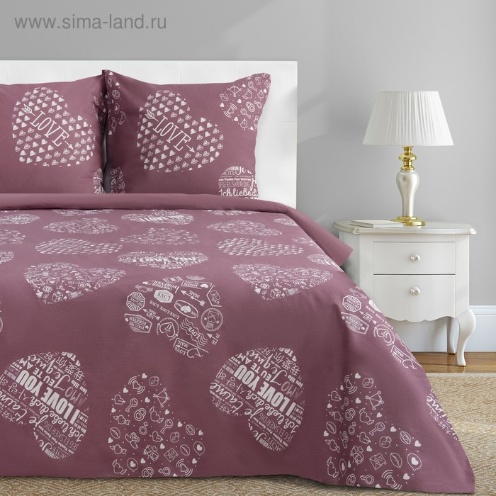 

Постельное бельё "Этель" 2 сп Te amo (вид 2) 175 х 215 см, 200 х 220 см, 70 х 70 - 2 шт, бязь