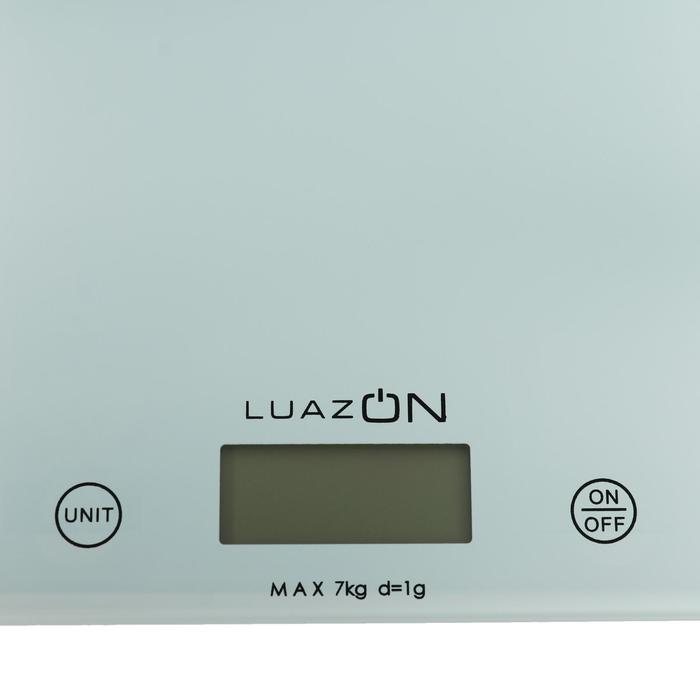 Весы кухонные LuazON LVK-702, электронные, до 7 кг, белые