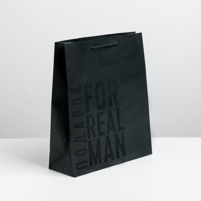 Пакет подарочный ламинированный вертикальный, упаковка, «Мужская воля», ML 23 х 27 х 11,5 см