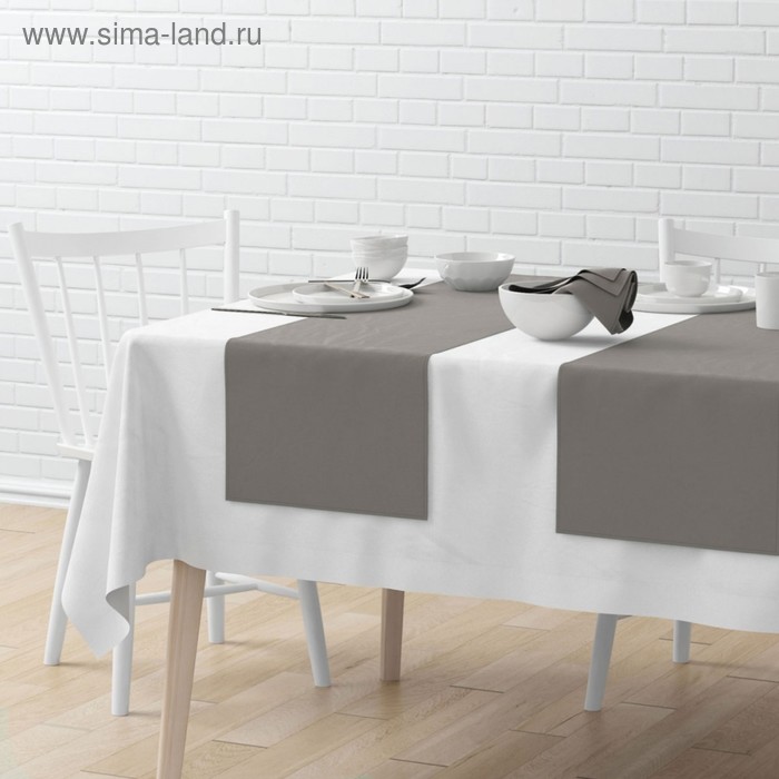 фото Комплект дорожек на стол «билли», размер 40 х 150 см - 4 шт, серый pasionaria