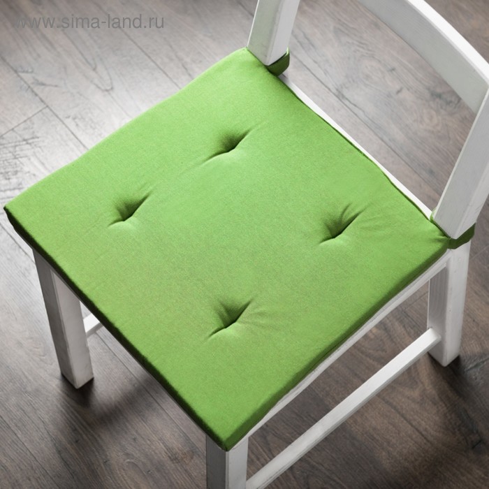 фото Комплект подушек для стула «билли», размер 37 х 42 х 3 см - 2 шт, зелёный pasionaria