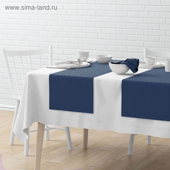 фото Комплект дорожек на стол «билли», размер 40 х 150 см - 4 шт, синий pasionaria