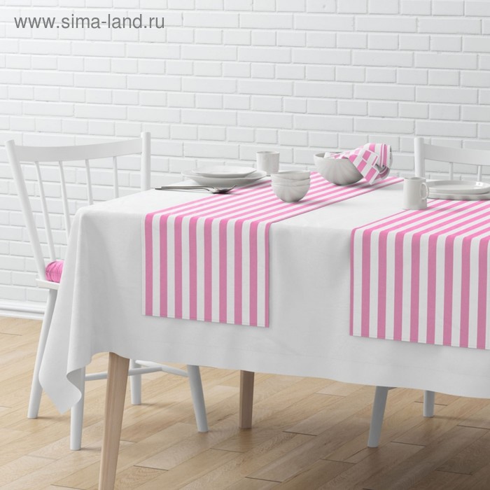 фото Комплект дорожек на стол «кембридж», размер 40 х 150 см - 4 шт, розовый pasionaria