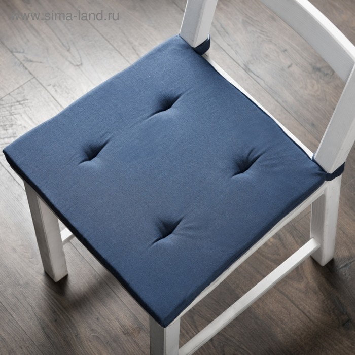 Комплект подушек для стула «Билли», размер 37 х 42 х 3 см - 2 шт, синий