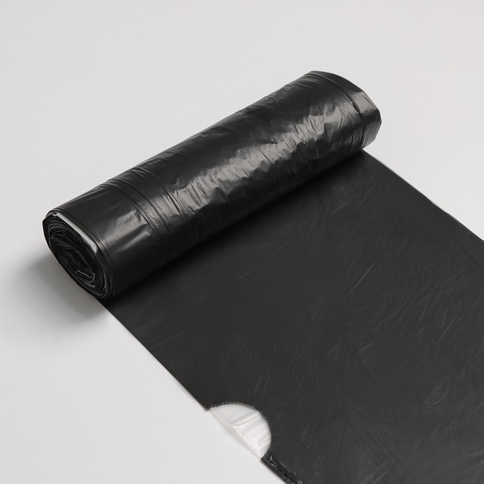 Мешки для мусора с завязками Доляна «Экстра», 60 л, 25 мкм, 60×70 см, ПВД , 10 шт, цвет чёрный