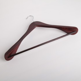 

УЦЕНКА Вешалка-плечики для верхней одежды с перекладиной, размер 48-50, широкие плечики, дерево вишня