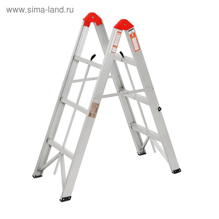Лестница-стремянка двухсекционная TUNDRA 2 х 3 ступени алюминиевая складная 5070₽