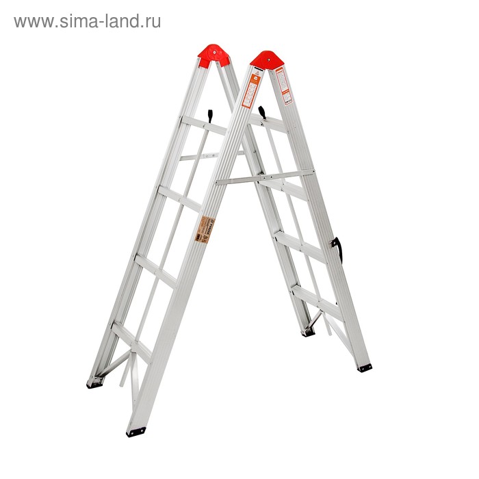 Лестница-стремянка двухсекционная TUNDRA 2 х 4 ступени алюминиевая складная 5445₽