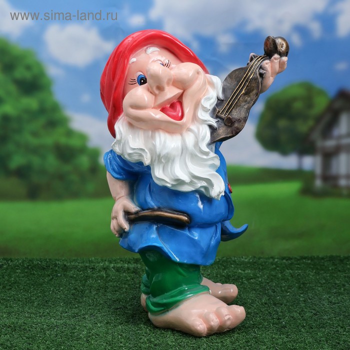 

Садовая фигура "Гном-скрипач",разноцветная, 48 см, микс