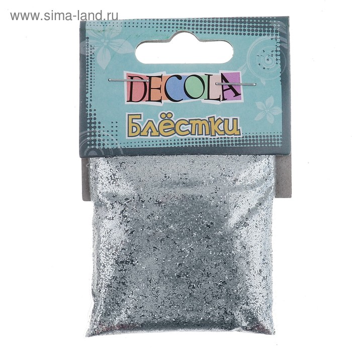 

Декор блёстки ЗХК Decola 0.2 мм, 20 г, серебро