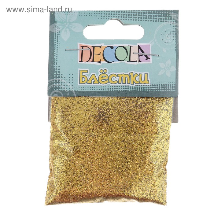 

Декор блёстки ЗХК Decola 0.1 мм, 20 г, золото