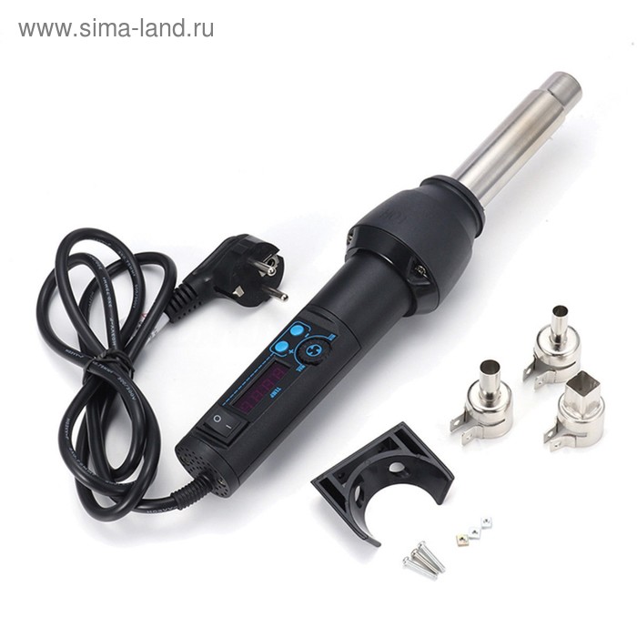 

Портативный паяльный фен ELEMENT 8858-I, аналоговый, 650 Вт, 100-480 °С, 120 л/мин, 1.4 м