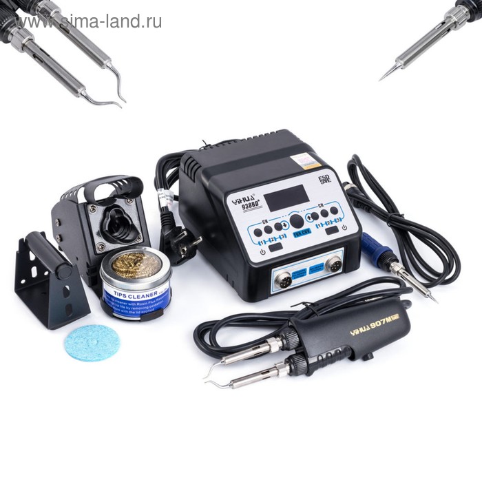Паяльная станция с термопинцетом YIHUA 938BD 130 Вт 100-480 С 2 LCD-дисплей 650000₽