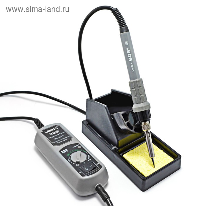 Паяльник с регулировкой температуры YIHUA 908 аналоговый 65 Вт 200-480 С 135 мм 135000₽