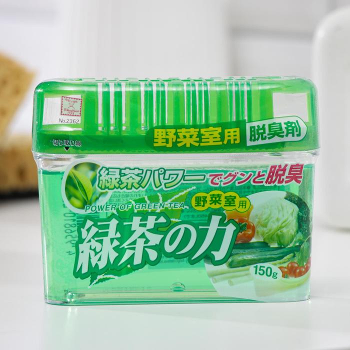 Дезодорант-поглотитель неприятных запахов Kokubo «Зелённый чай», для холодильников, 150 г