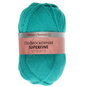 

Пряжа " Подмосковная SUPERFINE" 50% шерсть, 50% акрил 460м/100гр (0313 изумруд)