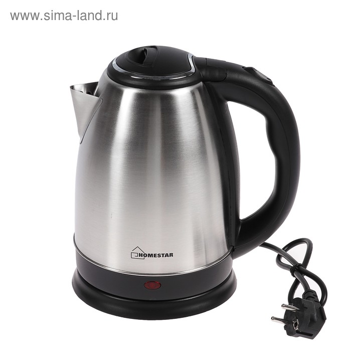 Чайник электрический HOMESTAR HS-1010А, металл, 1.8 л, 1500 Вт, серебристый