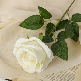 Цветы искусственные "Роза боливийская" 7,5*55 см, белая