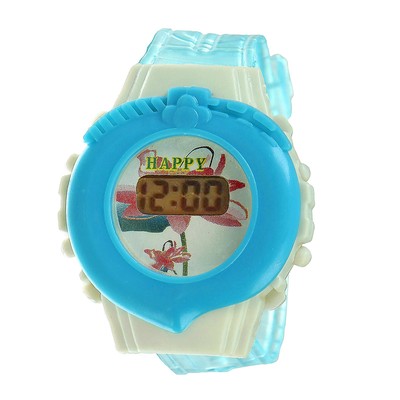 Часы наручные детские "Прелесть", электронные, с силиконовым ремешком,микс