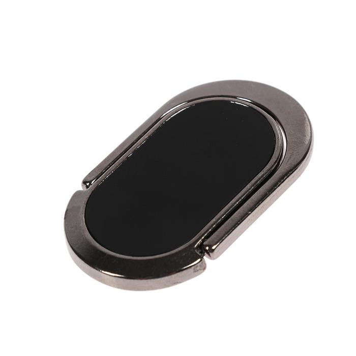фото Держатель-подставка с кольцом для телефона luazon, металлическая основа, чёрный luazon home