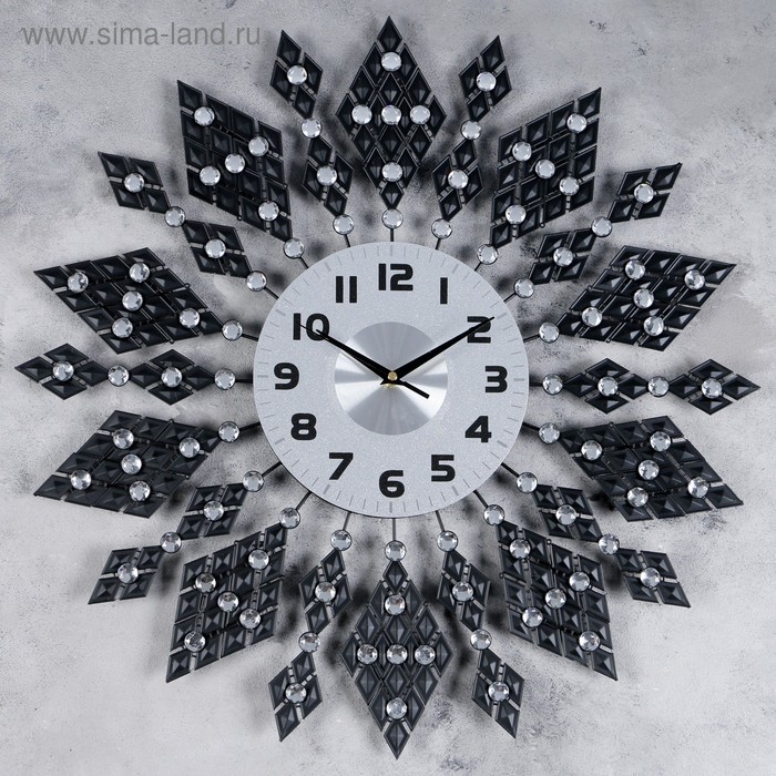 фото Часы настенные, серия: интерьер, "ромбы" d=60см
