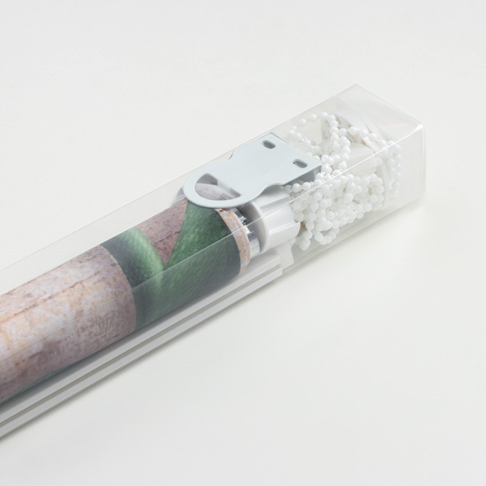 Штора рулонная 3D принт «Тюльпаны белые», 90×200 см (с учётом креплений 3,5 см)