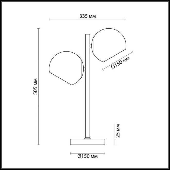 Настольная лампа BLAIR 2x60Вт E14 латунь