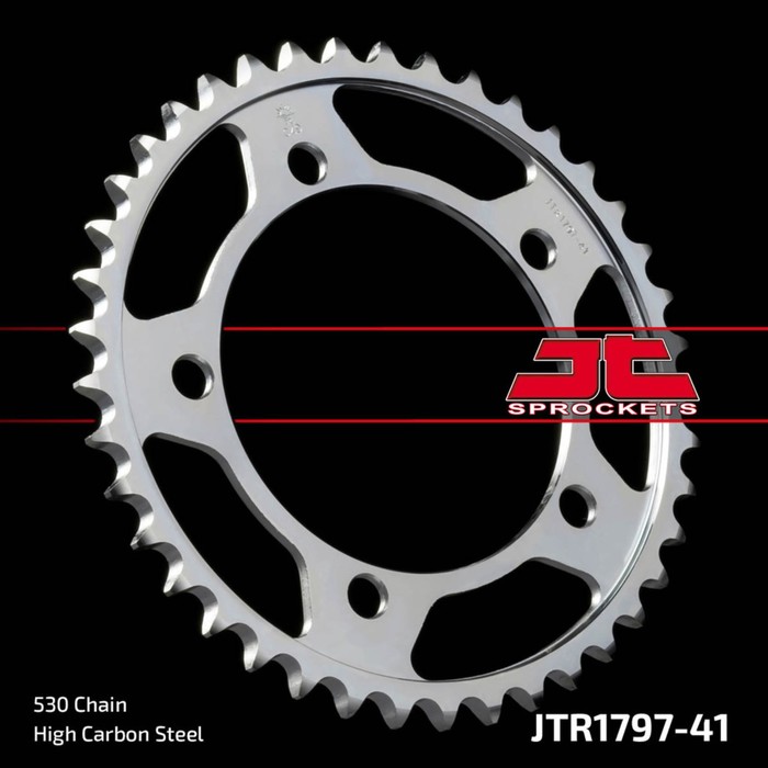 

Звезда задняя, ведомая JTR1797 стальная, цепь 530, 41 зубье