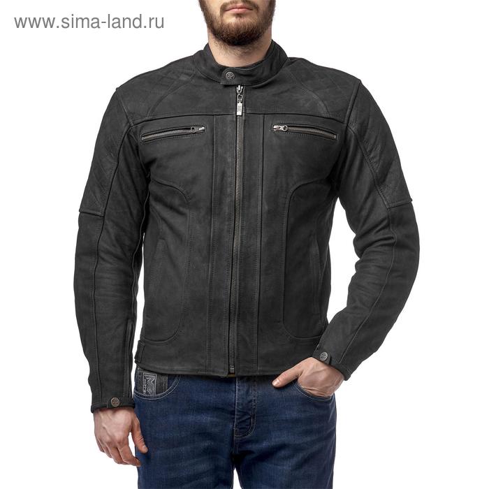 Куртка кожаная Armada, размер M, чёрная куртка кожаная armada черная xl