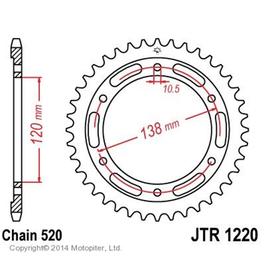 

Звезда задняя, ведомая, JTR1220 для мотоцикла стальная