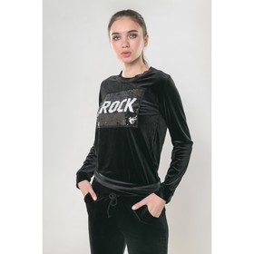 

Костюм женский велюровый (джемпер, брюки) «Rock» размер 42-44, цвет чёрный