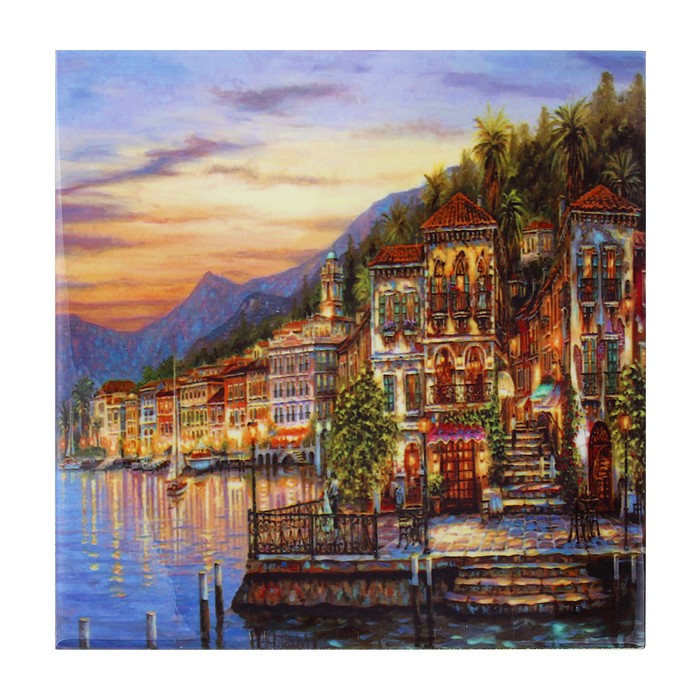 Картина настольная &quot;Город у моря&quot;