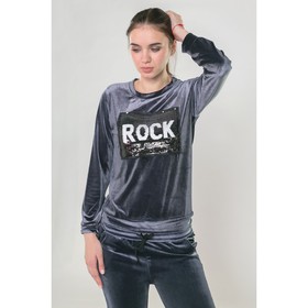 

Костюм женский велюровый (джемпер, брюки) «Rock» размер 46-48, цвет мокрый асфальт