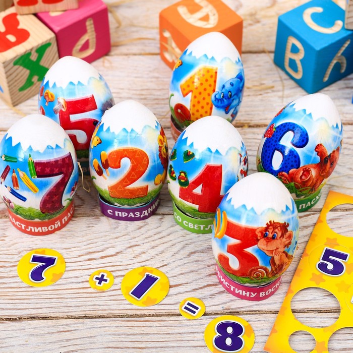 Пасхальный набор для украшения яиц Цифры, 9 х 16 см
